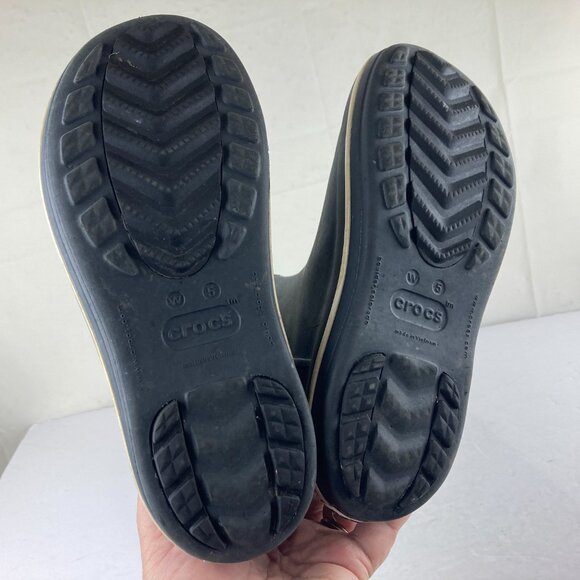 CROCS Womens Sz 5 Shorty Rain Boots Wellies Waterproof Blue Girls Pull On - Picture 5 of 5